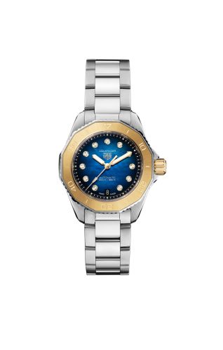 TAG Heuer Aquaracer Professional 200 Automatic 30 Stainless Steel - Yellow Gold / Blue / Bracelet